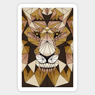 Geometric Lion Sticker